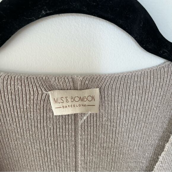 Mus & Bombon Maella Knit Sweater Vest in Tan Size S - Picture 2 of 4